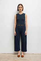 Pointelle Sleeveless Crew