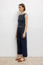 Pointelle Sleeveless Crew