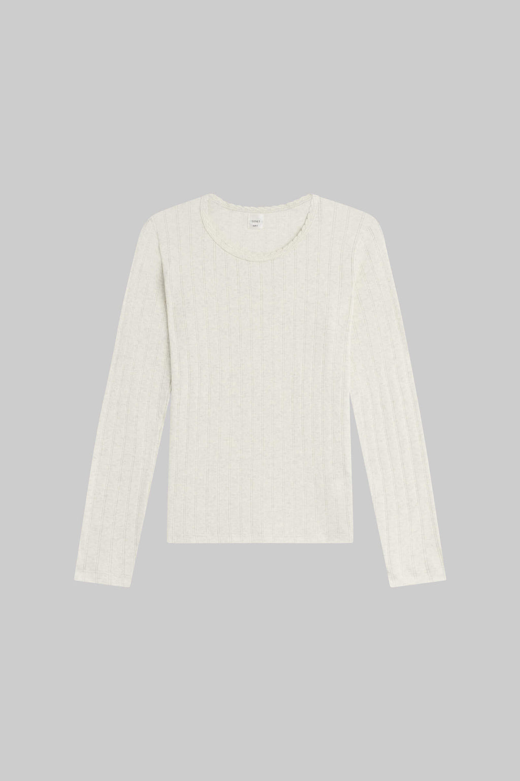 Pointelle Slim Fit Long Sleeve