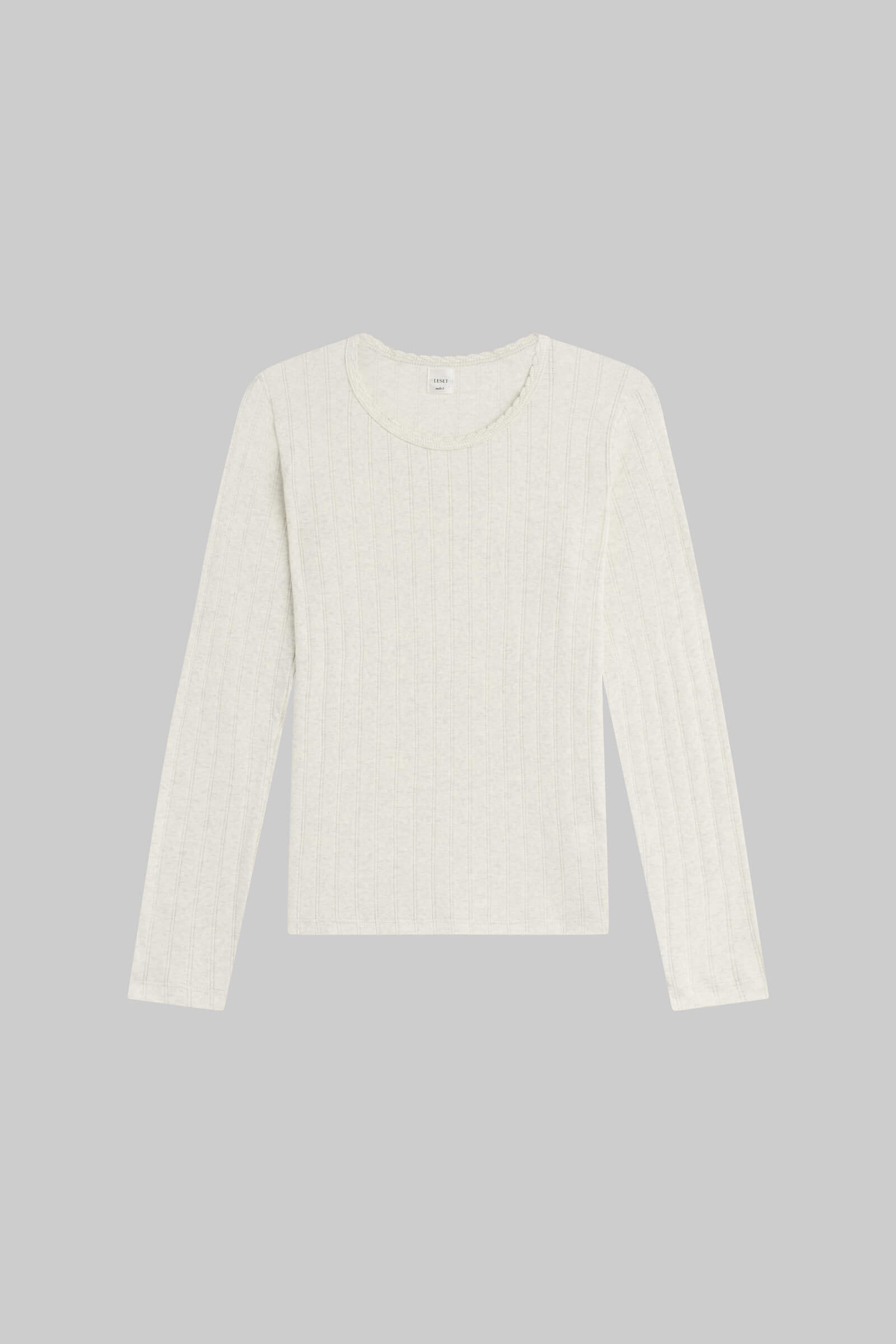 Pointelle Slim Fit Long Sleeve