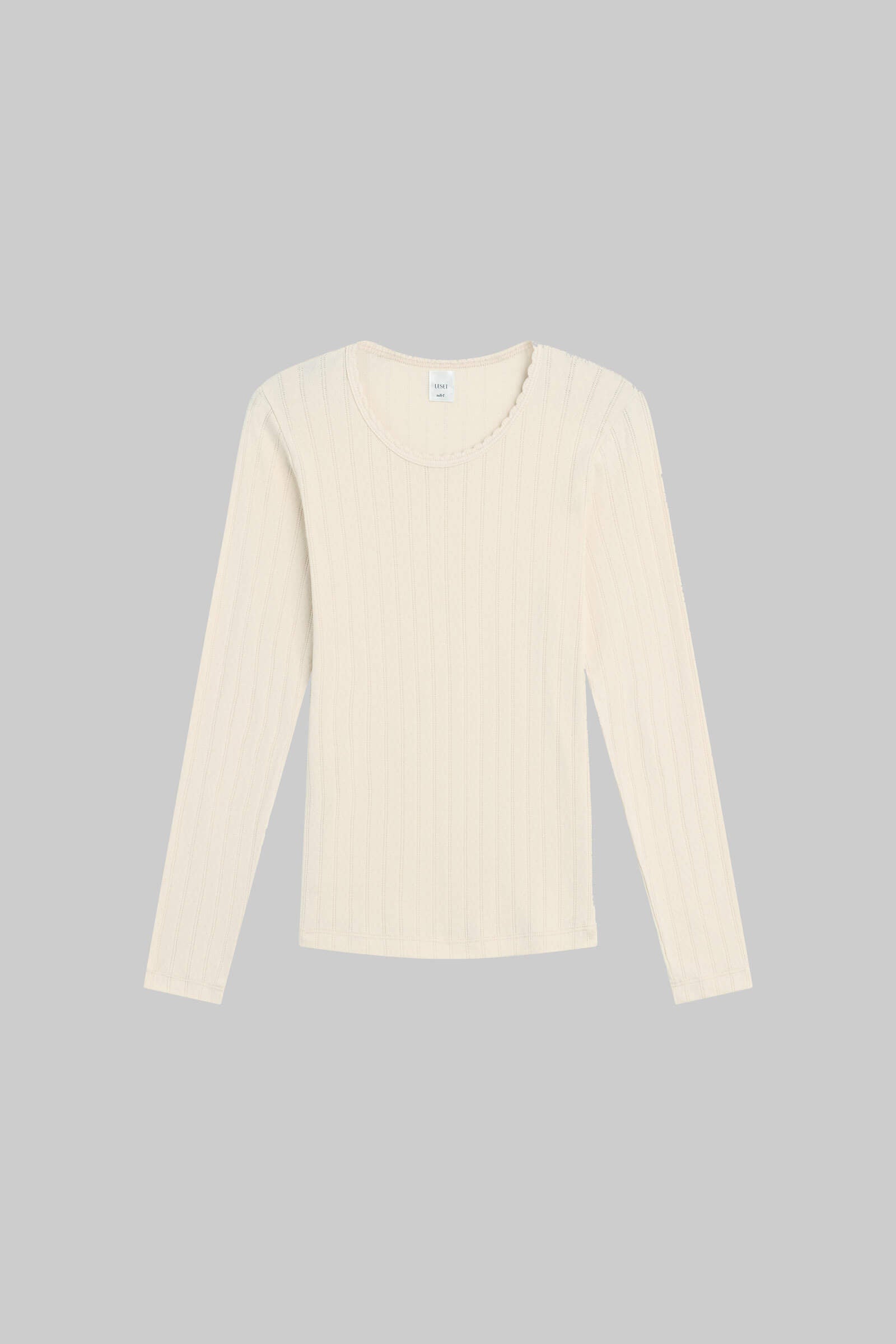 Pointelle Slim Fit Long Sleeve