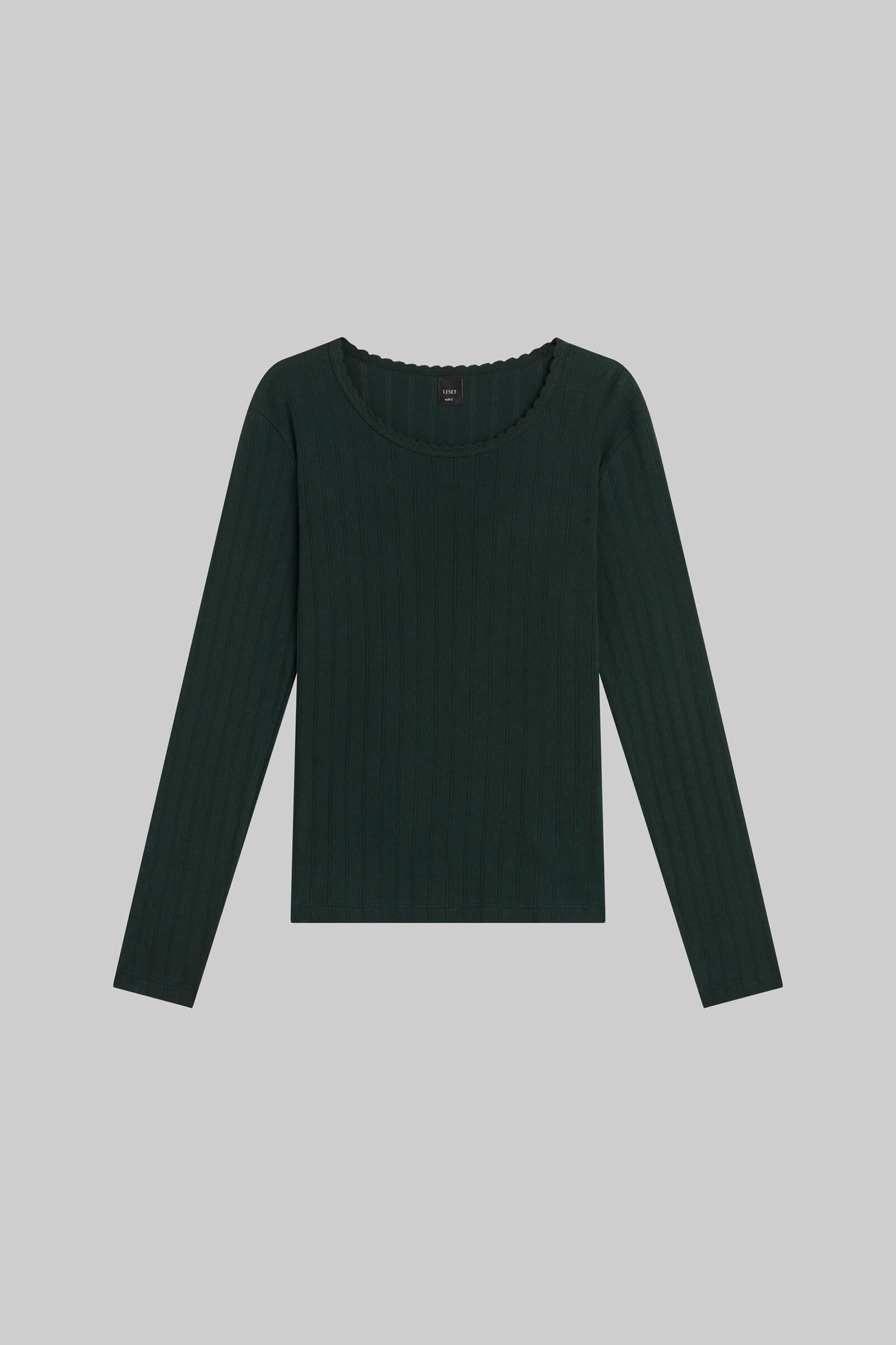 Pointelle Slim Fit Long Sleeve