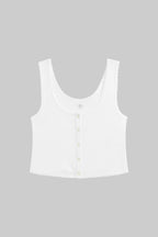 Pointelle Button Down Tank