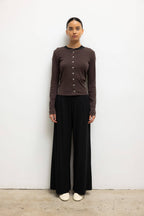 Pointelle Classic Crew Cardigan