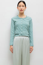 Pointelle Crop Cardigan