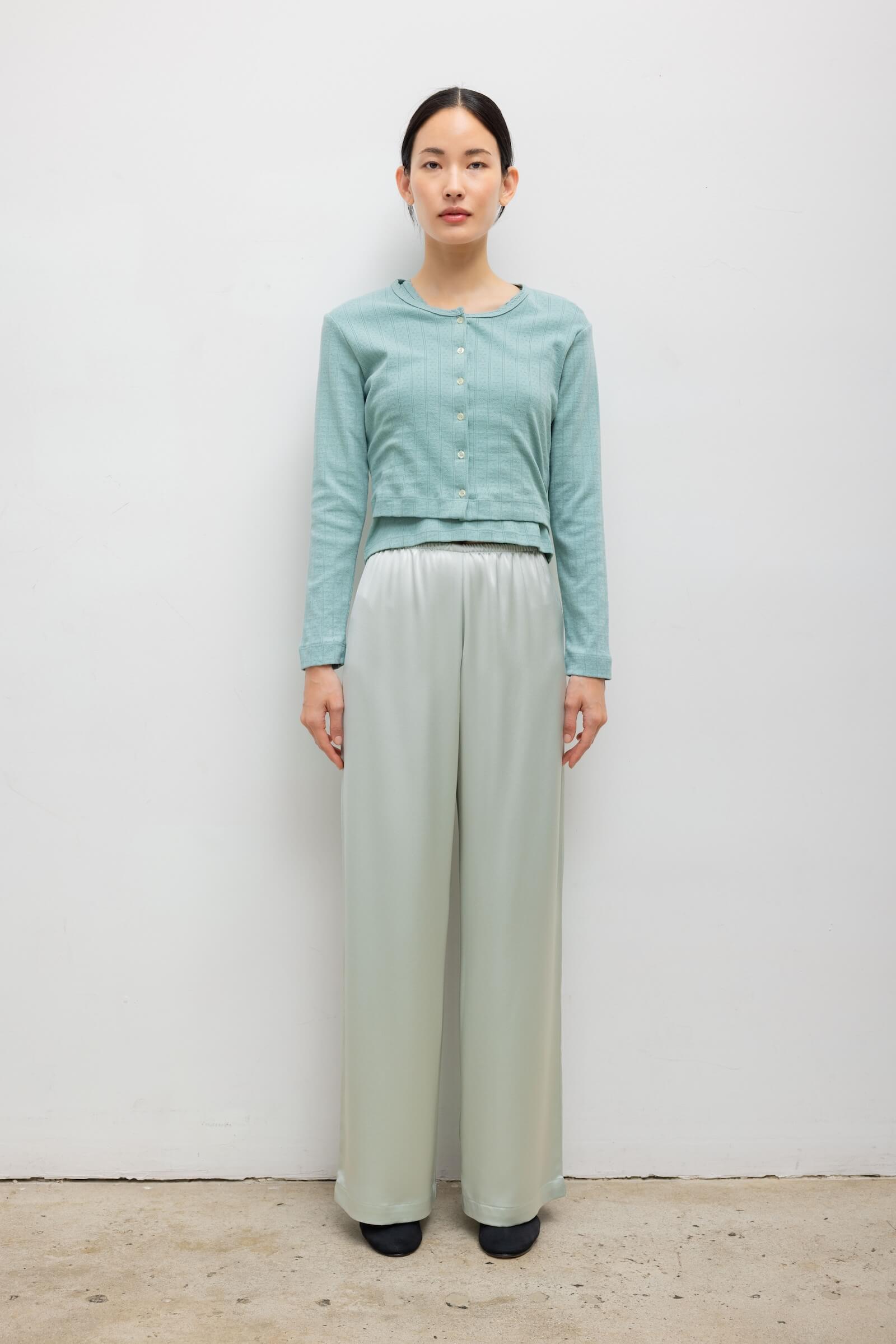 Pointelle Crop Cardigan