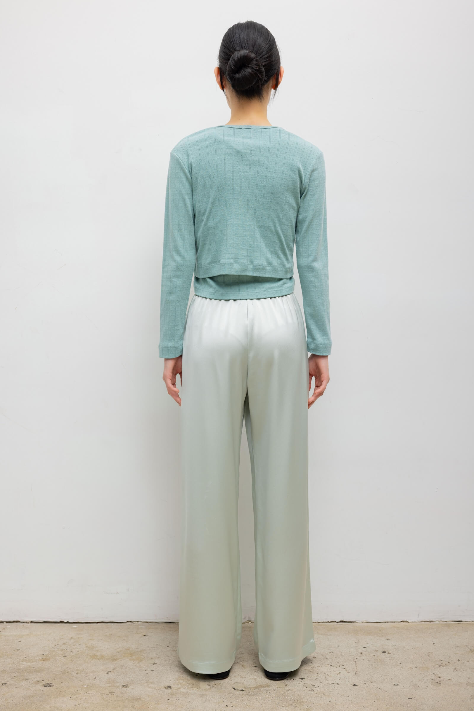 Pointelle Crop Cardigan