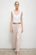 Pointelle Crop Wide Leg Pant