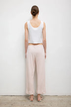 Pointelle Crop Wide Leg Pant