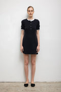 Pointelle Henley Mini Dress