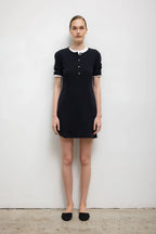 Pointelle Henley Mini Dress