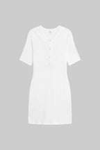 Pointelle Henley Mini Dress