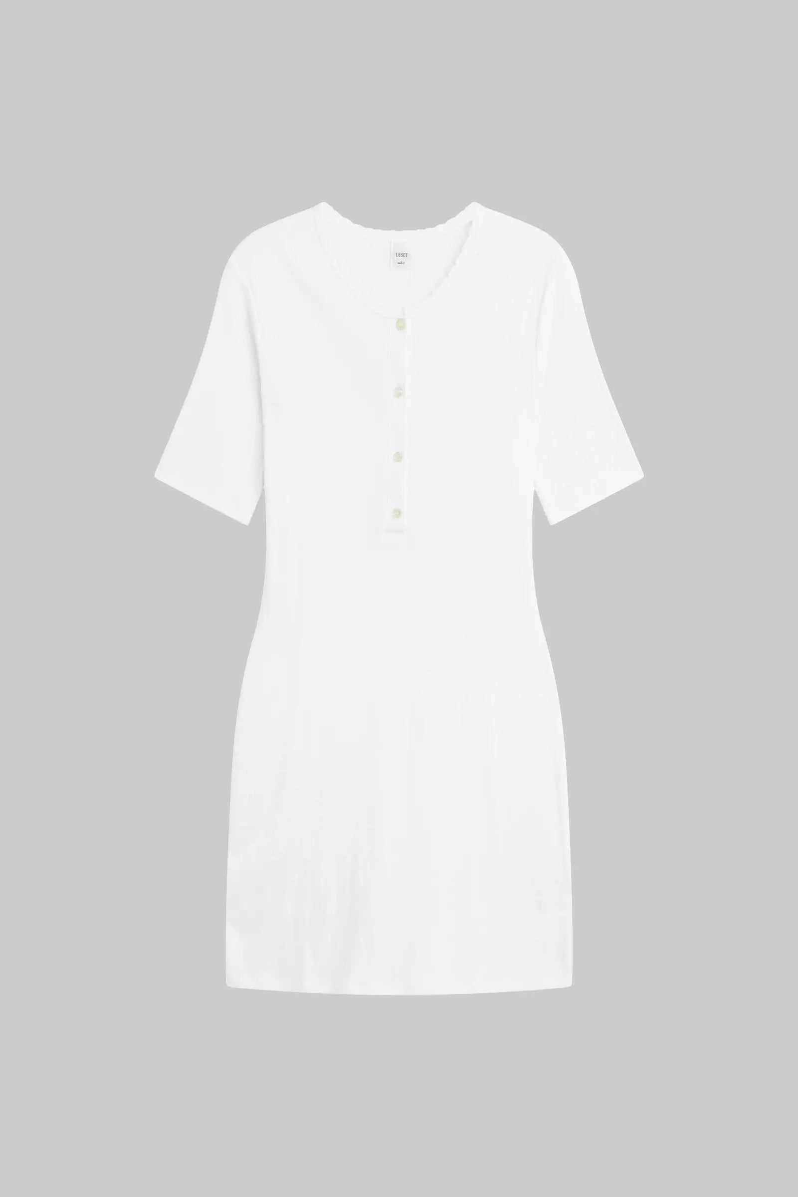 Pointelle Henley Mini Dress