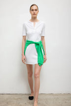 Pointelle Henley Mini Dress