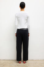 Pointelle Long Sleeve Henley