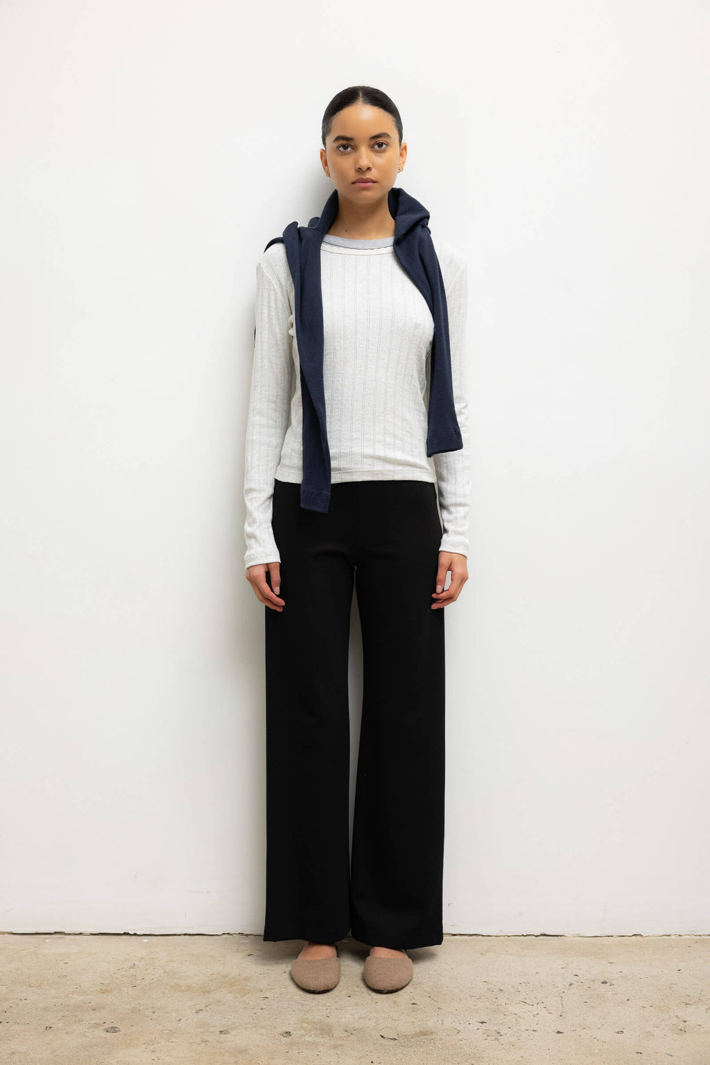 Pointelle Slim Fit Long Sleeve