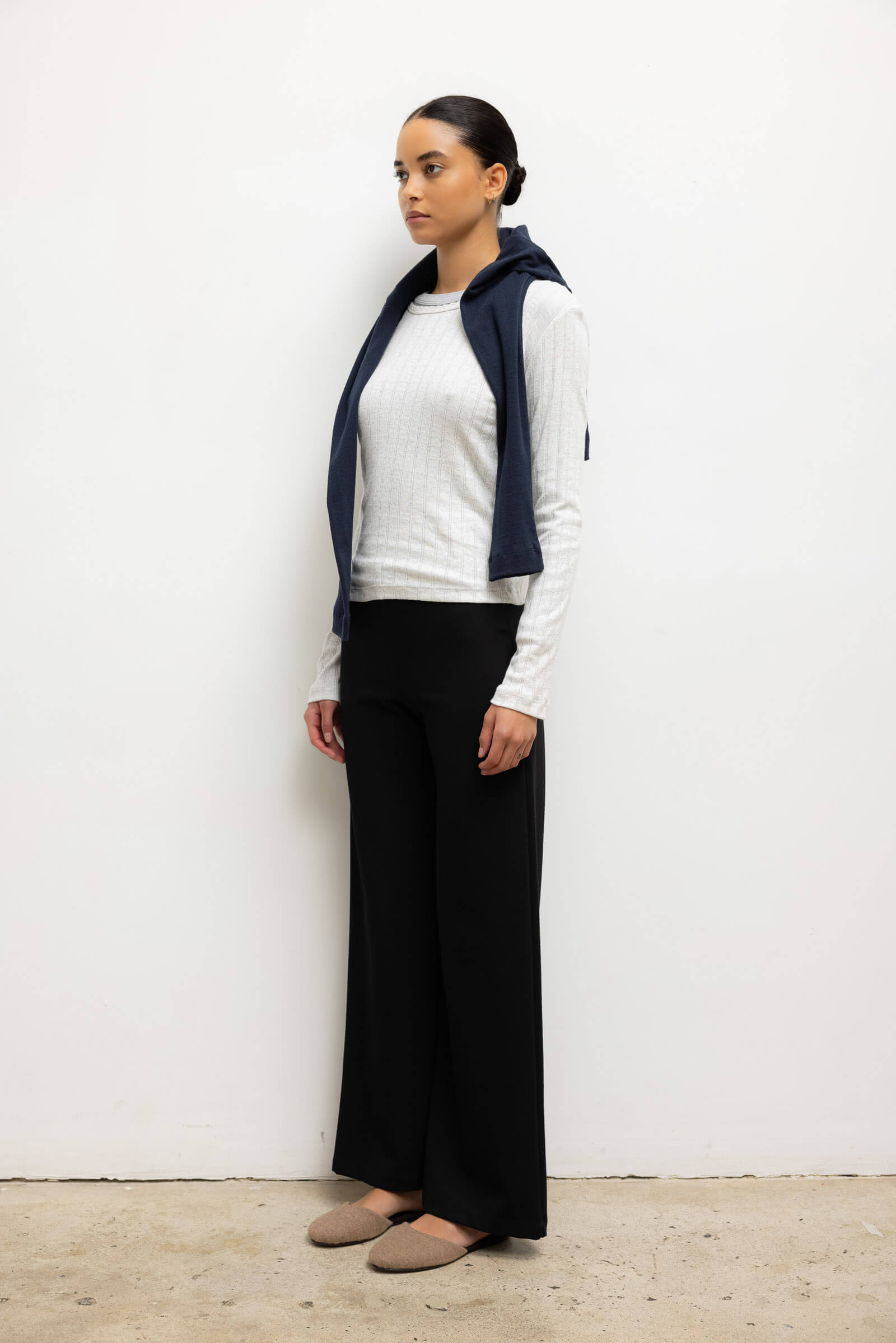 Pointelle Slim Fit Long Sleeve
