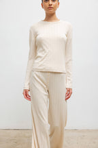 Pointelle Slim Fit Long Sleeve