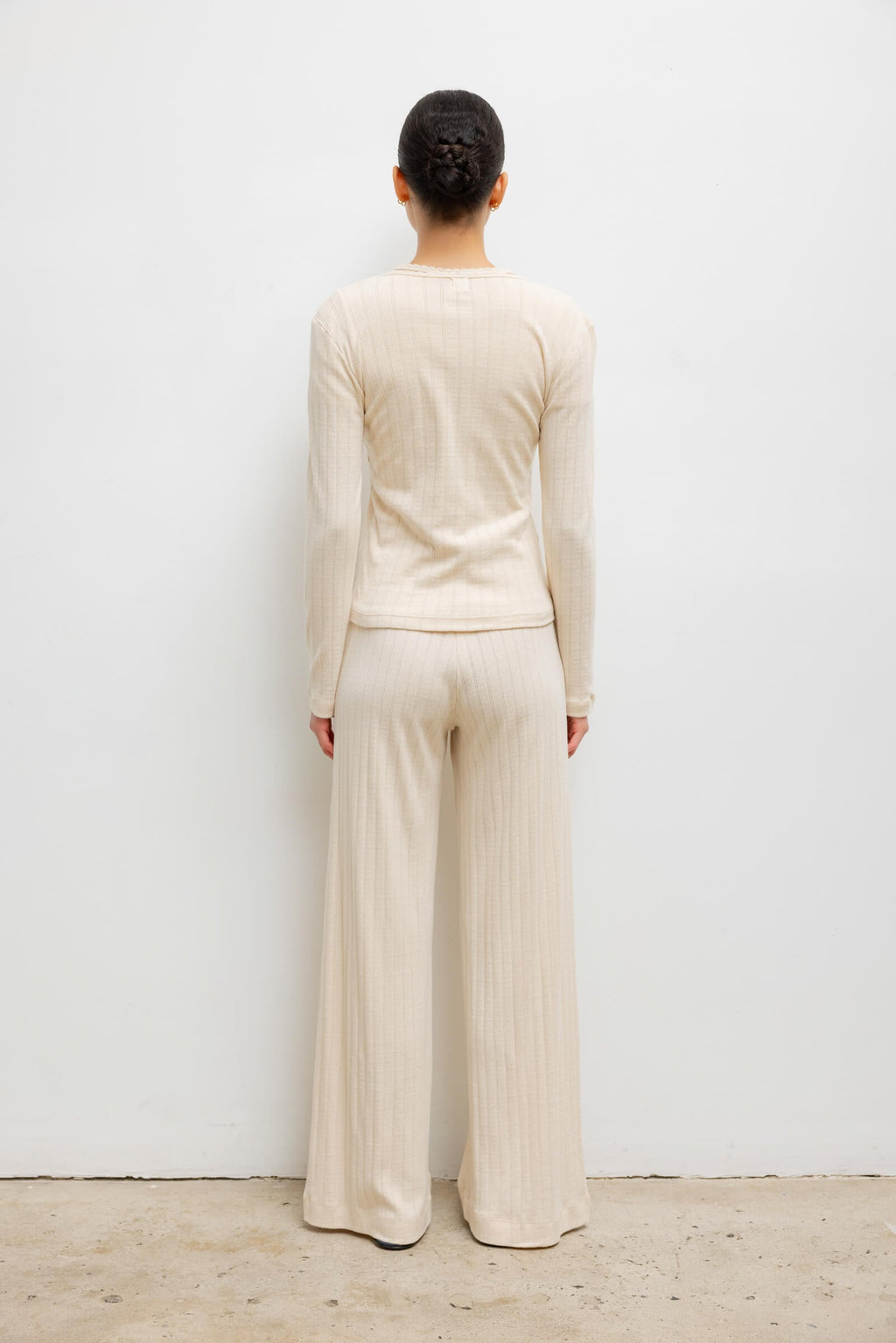 Pointelle Slim Fit Long Sleeve