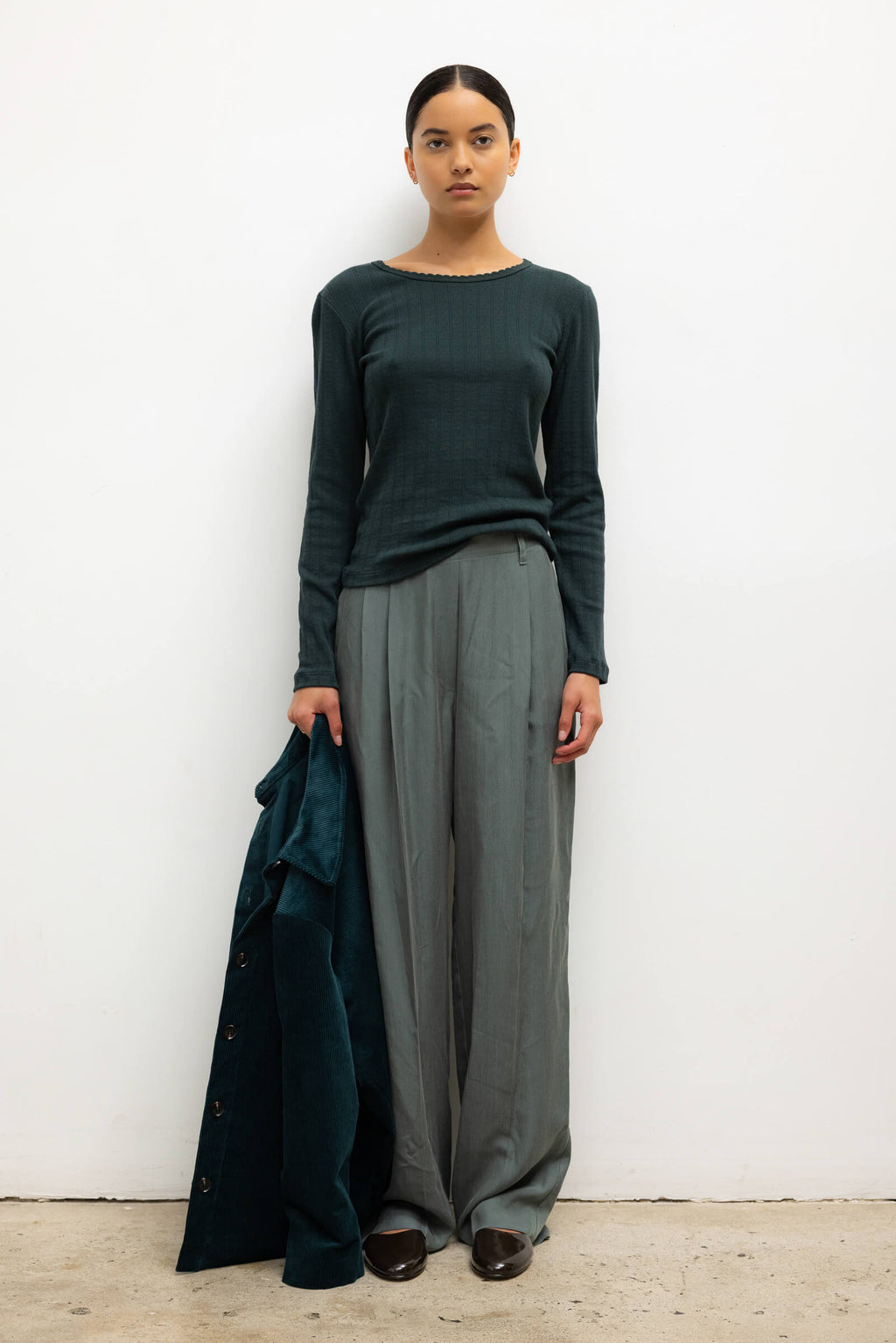 Pointelle Slim Fit Long Sleeve