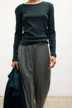 Pointelle Slim Fit Long Sleeve