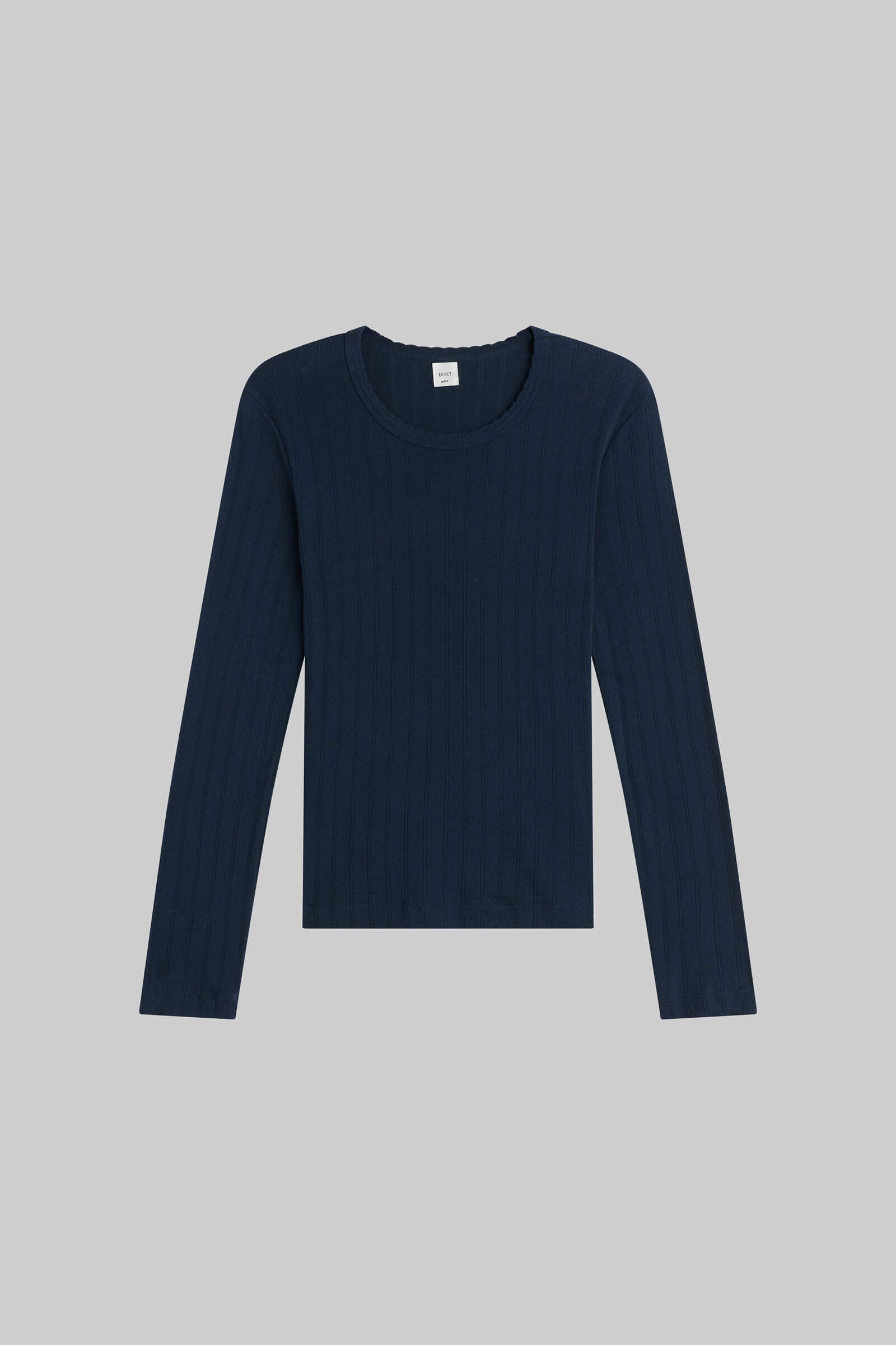 Pointelle Slim Fit Long Sleeve