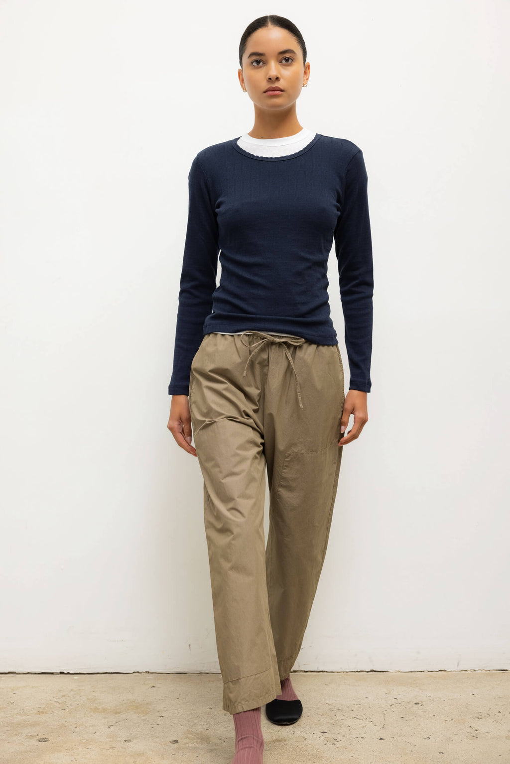 Pointelle Slim Fit Long Sleeve