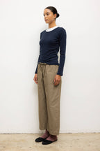 Pointelle Slim Fit Long Sleeve