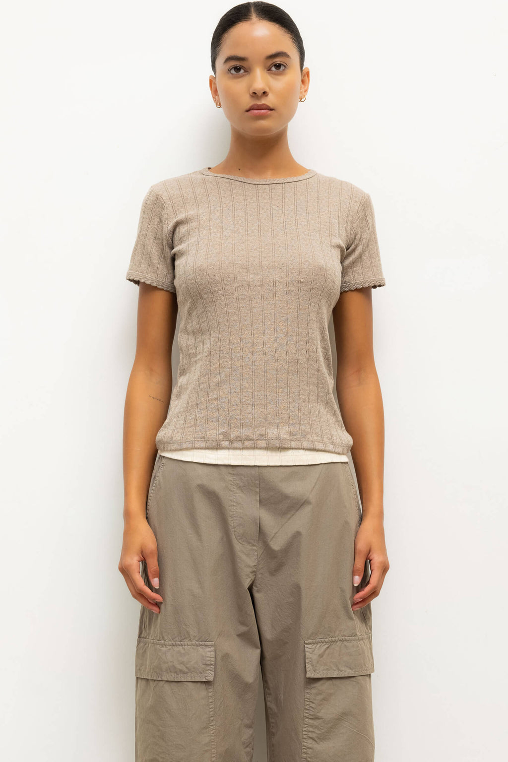 Pointelle Slim Fit Tee