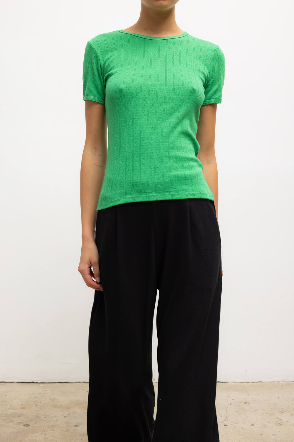 Pointelle Slim Fit Tee