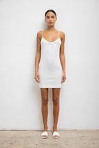 Pointelle Tie Front Dress