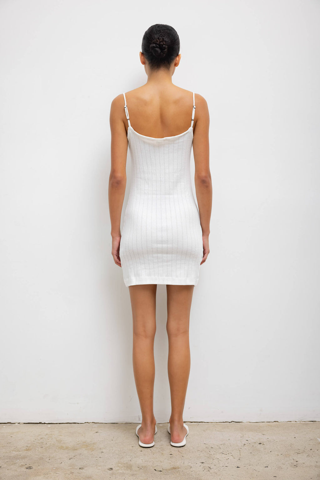 Pointelle Tie Front Dress