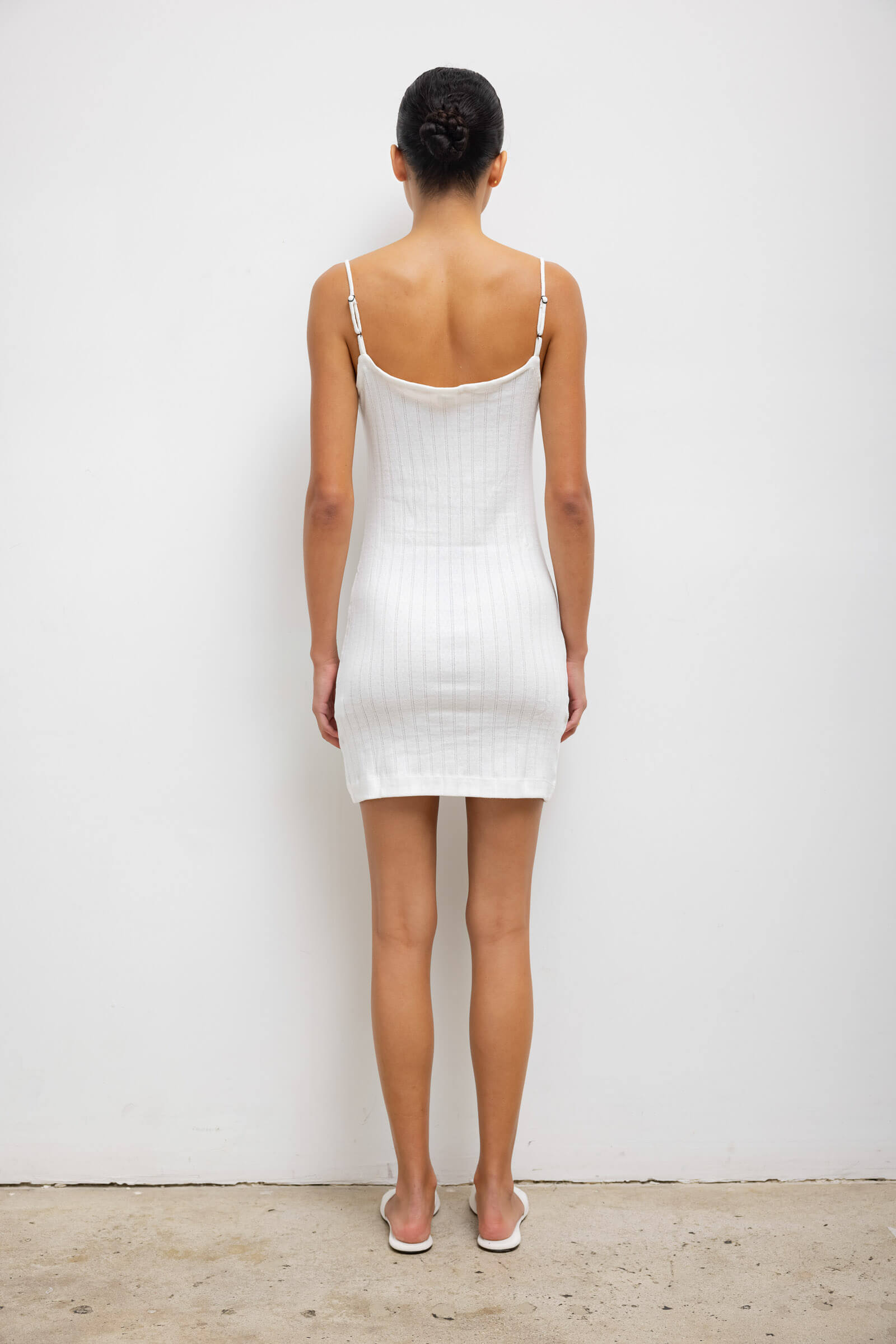 Pointelle Tie Front Dress