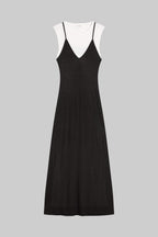 Rozzi V Neck Muscle Maxi Dress
