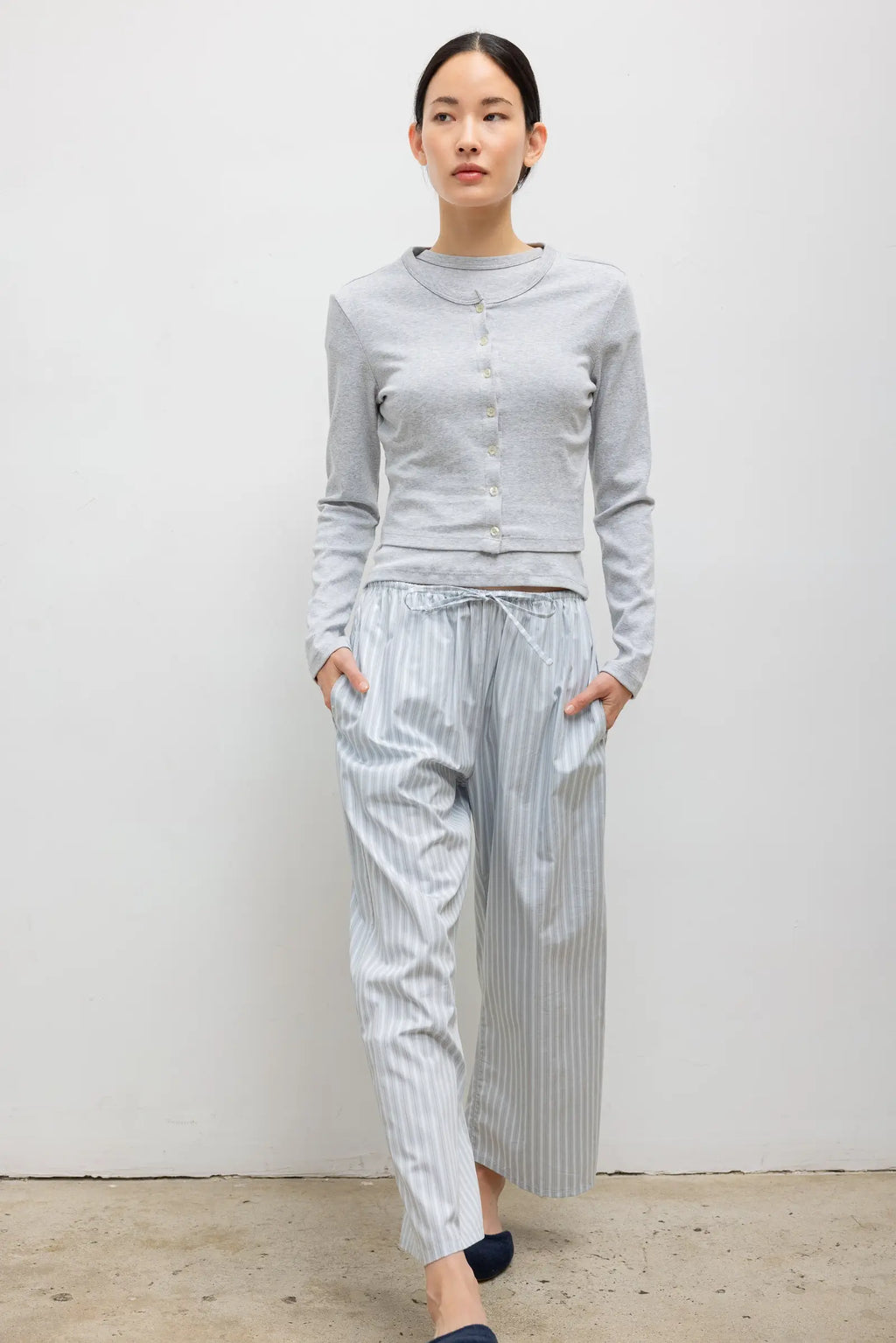 Yoshi Stripe Crop Drawstring Pant