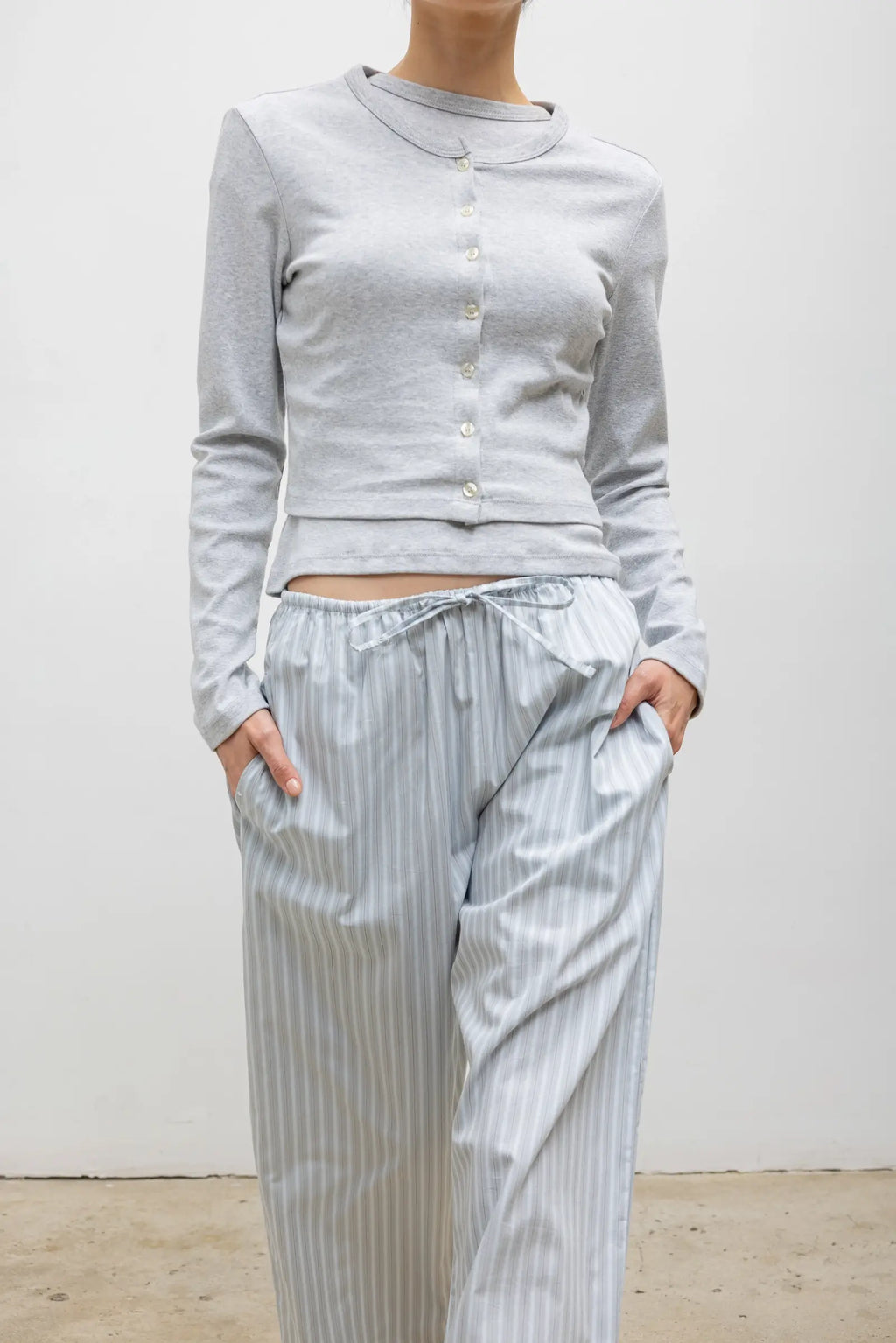 Yoshi Stripe Crop Drawstring Pant