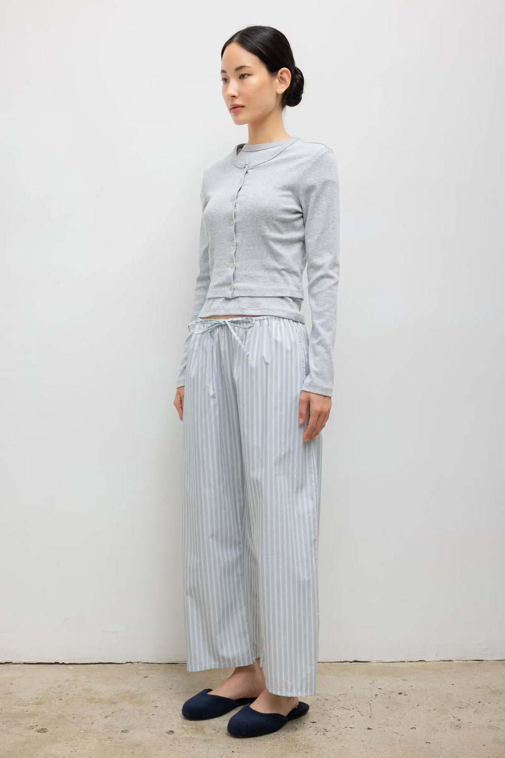 Yoshi Stripe Crop Drawstring Pant