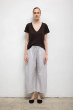 Yoshi Stripe Crop Drawstring Pant