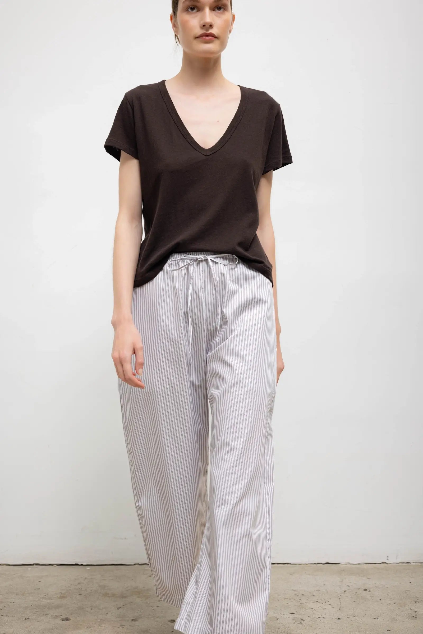 Yoshi Stripe Crop Drawstring Pant