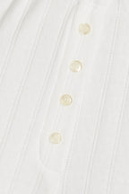 Pointelle Long Sleeve Henley
