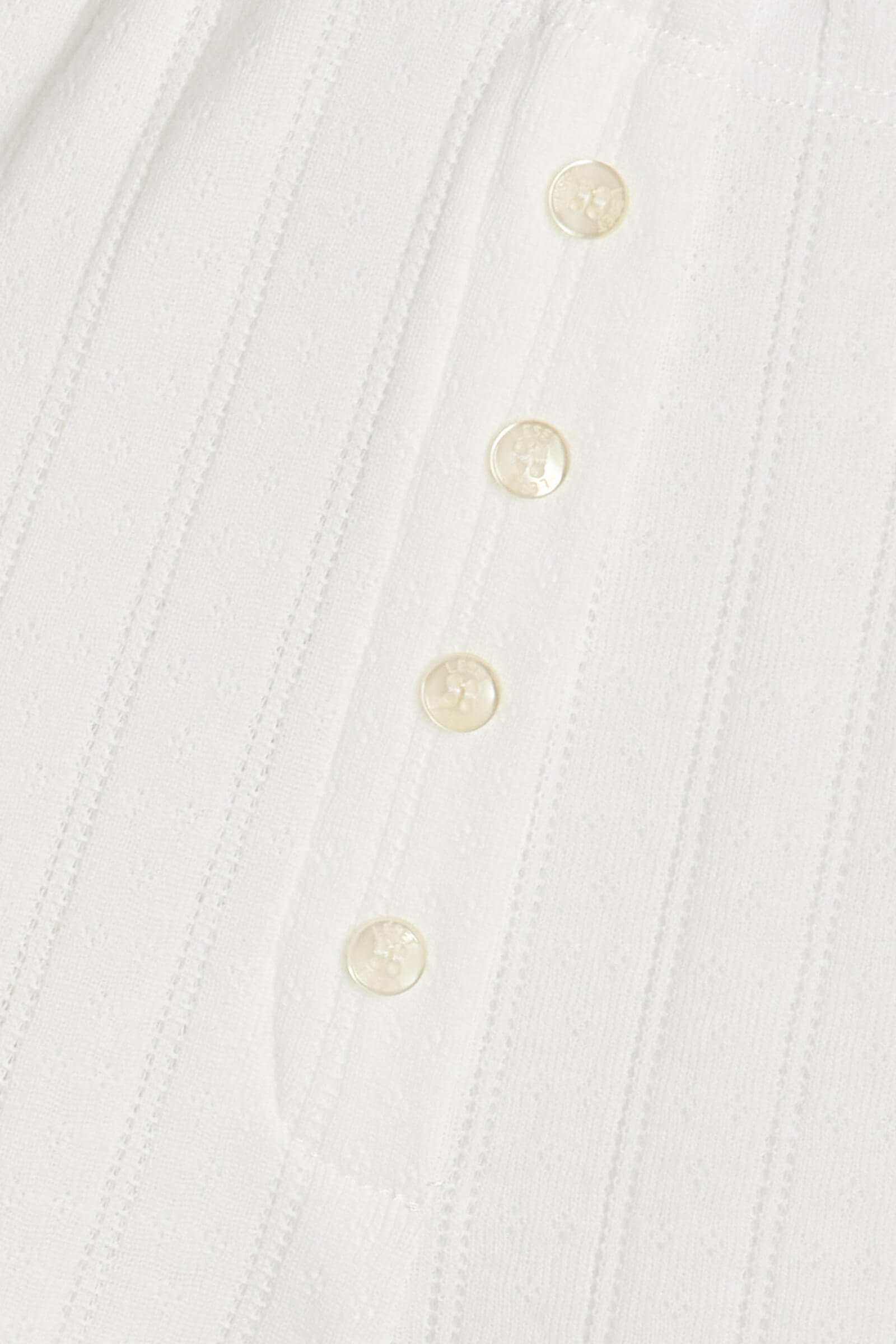Pointelle Long Sleeve Henley